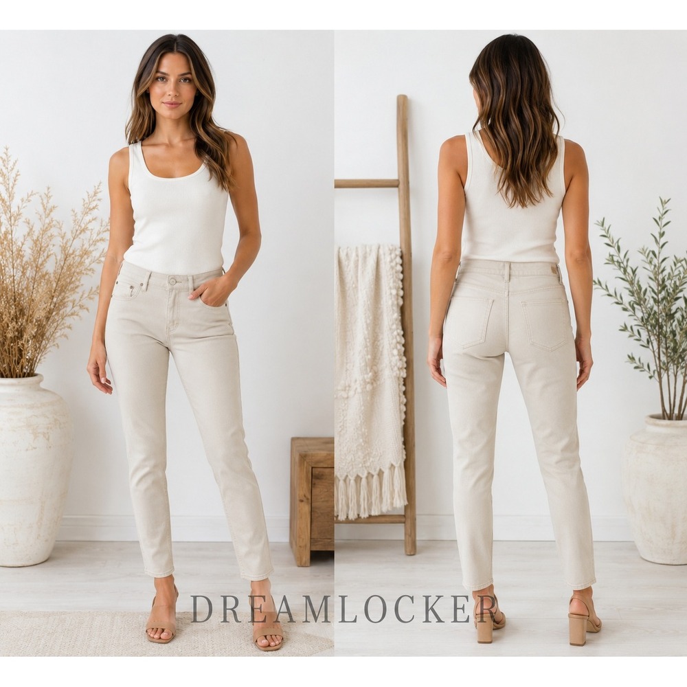 Nili Lotan 80 NL 111/88 Beige Skinny Ankle Stretch Jeans Womens NWOT $450 Size 4
